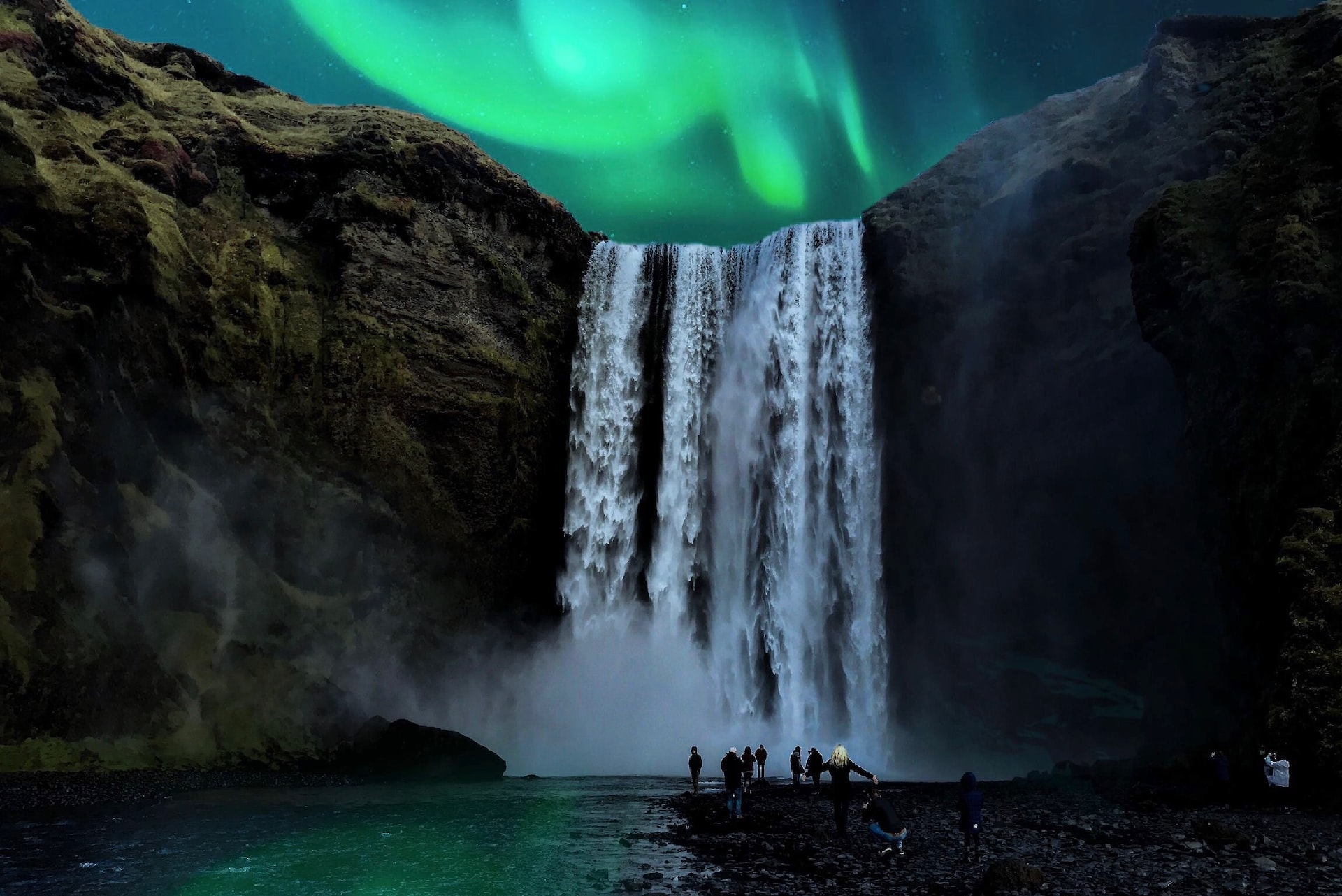 chutes d'eau en Islande