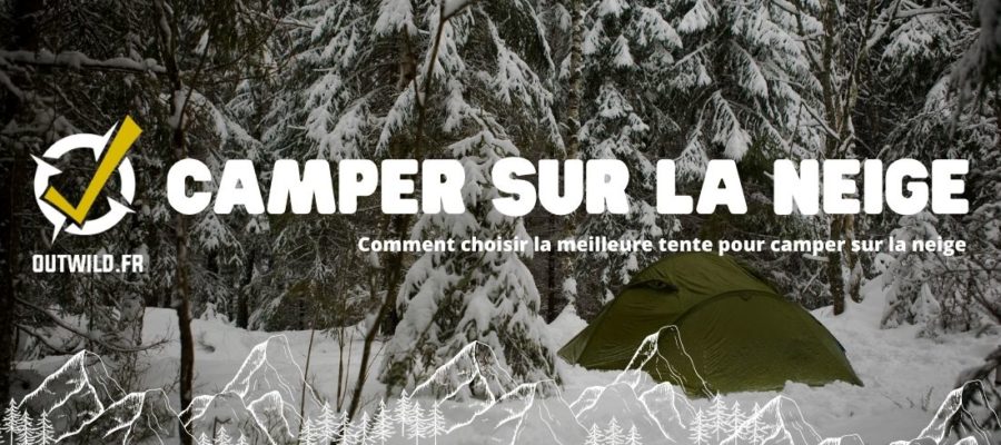camper sur la neige