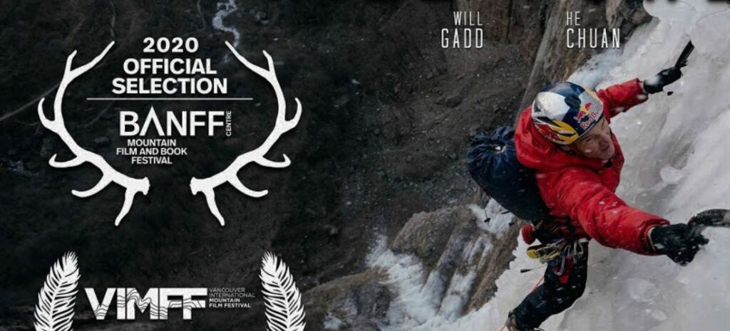 Will Gadd et River He Chuan dans les montagnes Taihang en Chine