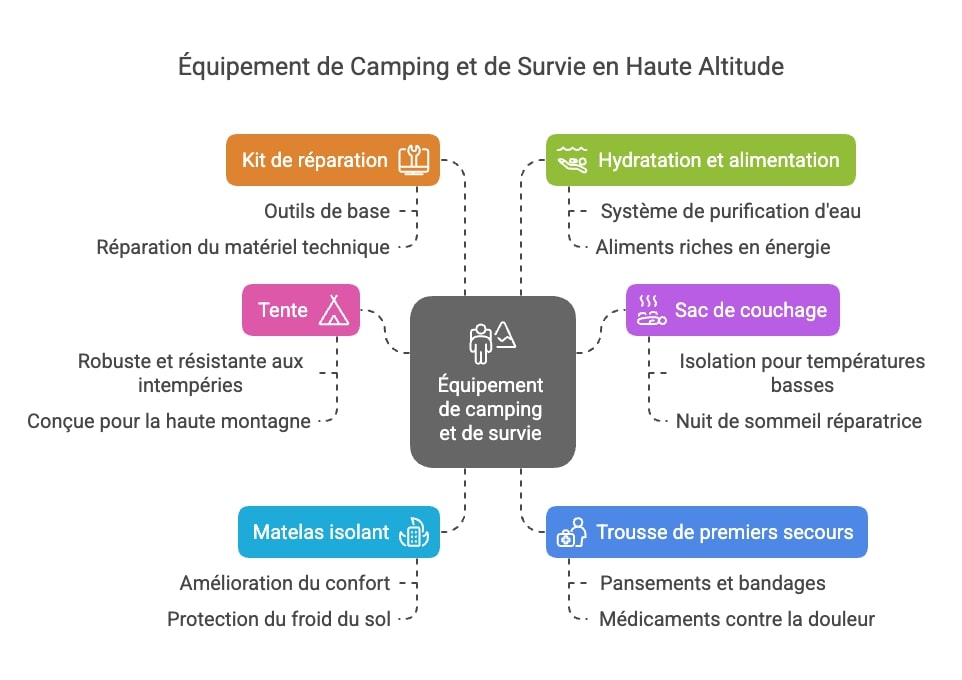 Équipement de camping et de survie
