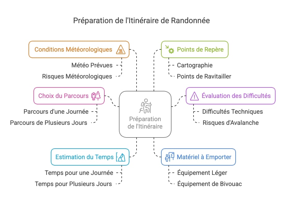 Préparation de l’itinéraire