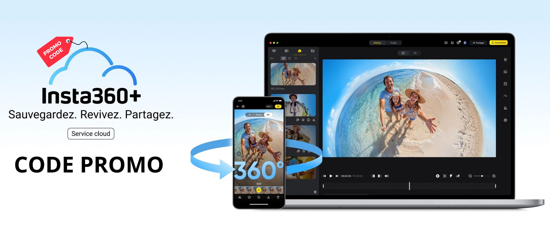 Code promo pour Insta360+