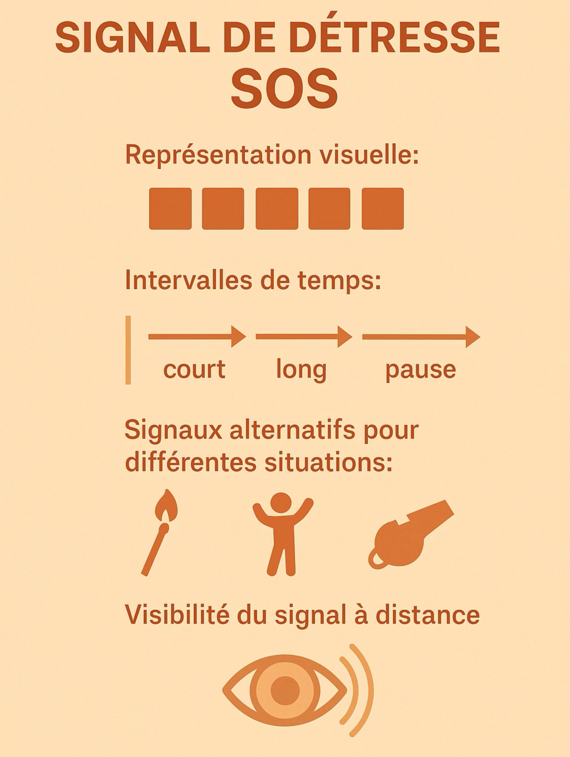 Guide visuel complet du signal de détresse SOS
