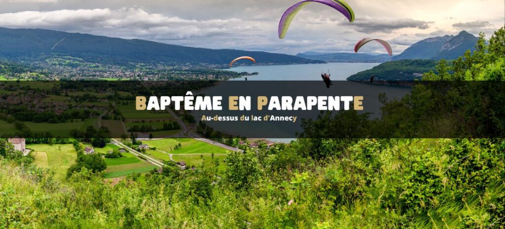 Baptême en parapente au-dessus du lac d'Annecy