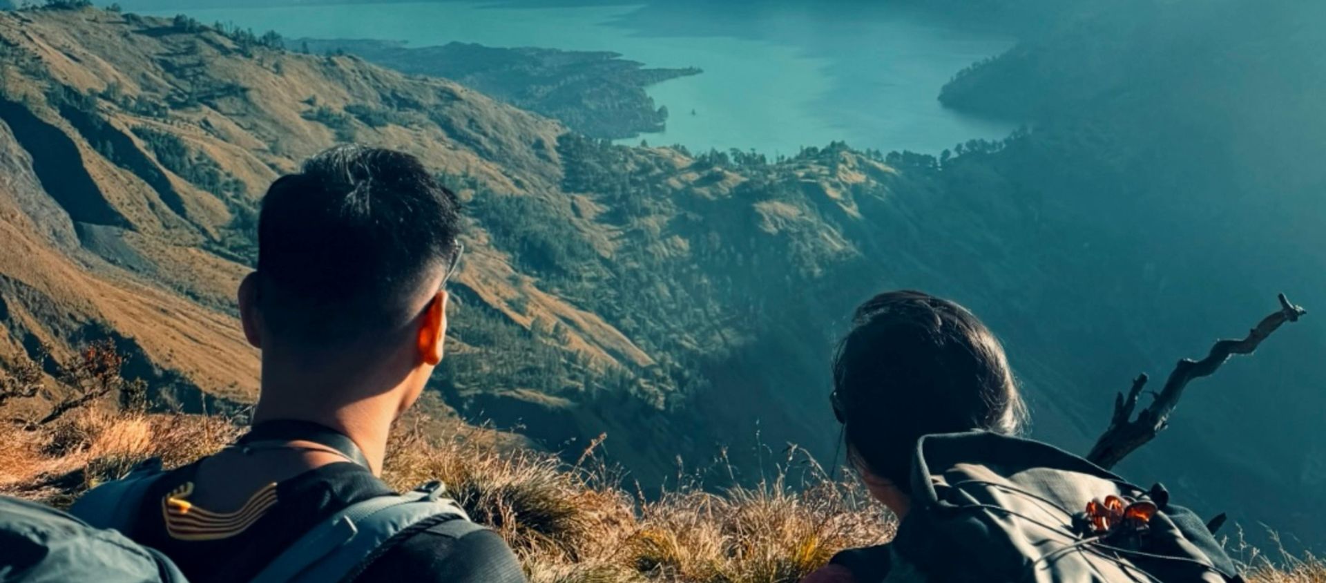 Gravir Mont Rinjani au Lombok en Indonésie