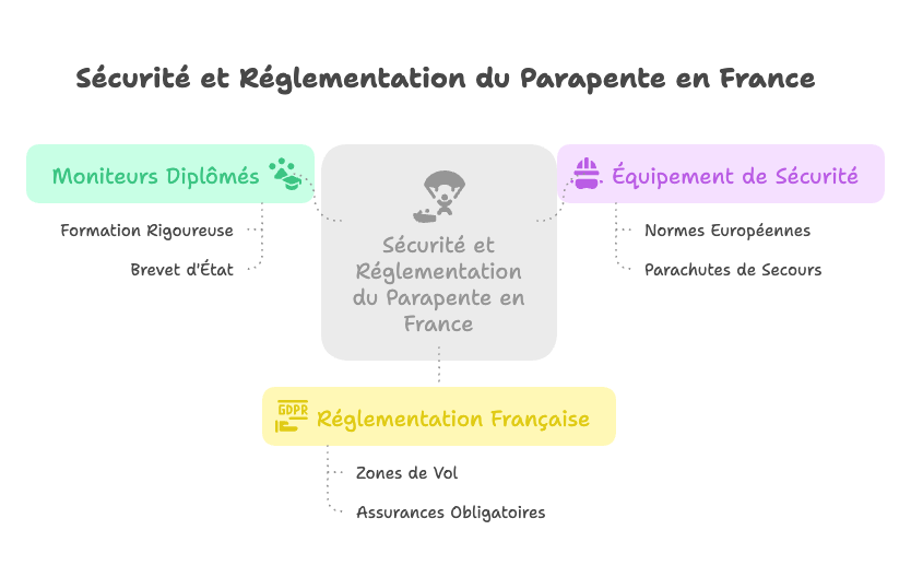 Sécurité et réglementation du parapente en France