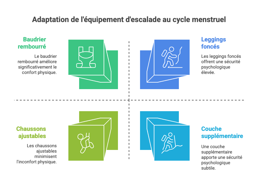 Adapter son équipement d'escalade selon son cycle