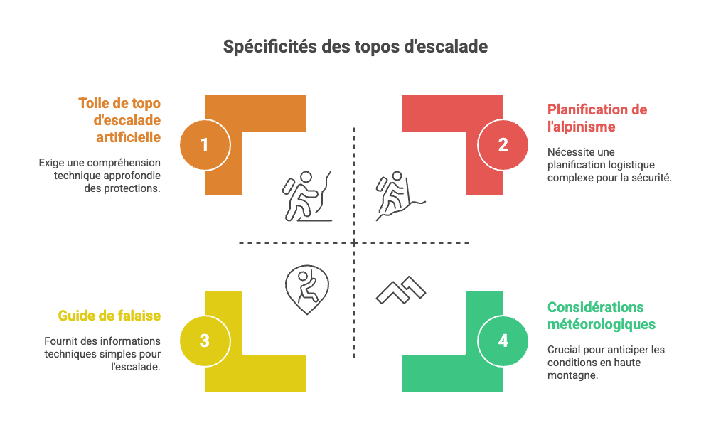 Cas spécifiques et adaptations selon les types de grimpe