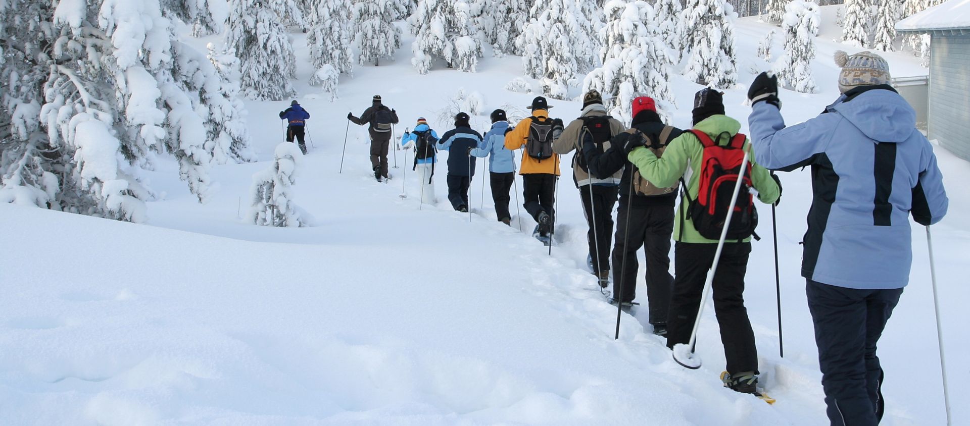 raquette neige groupe