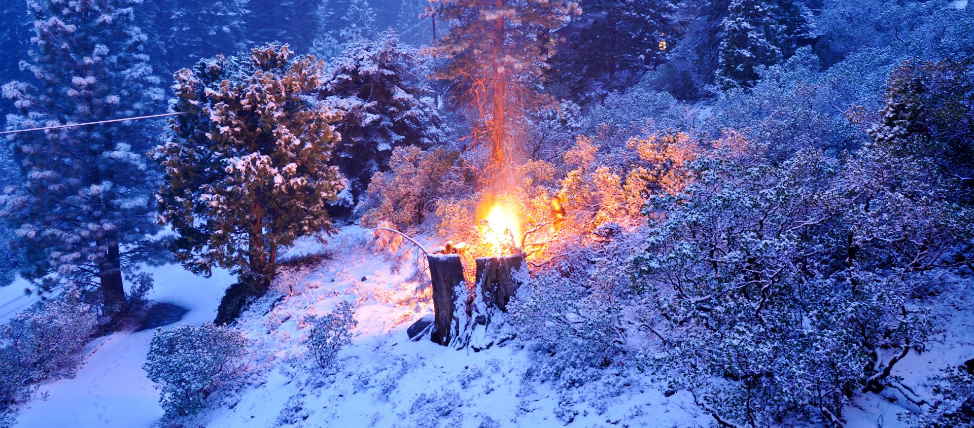 feu froid neige nourriture