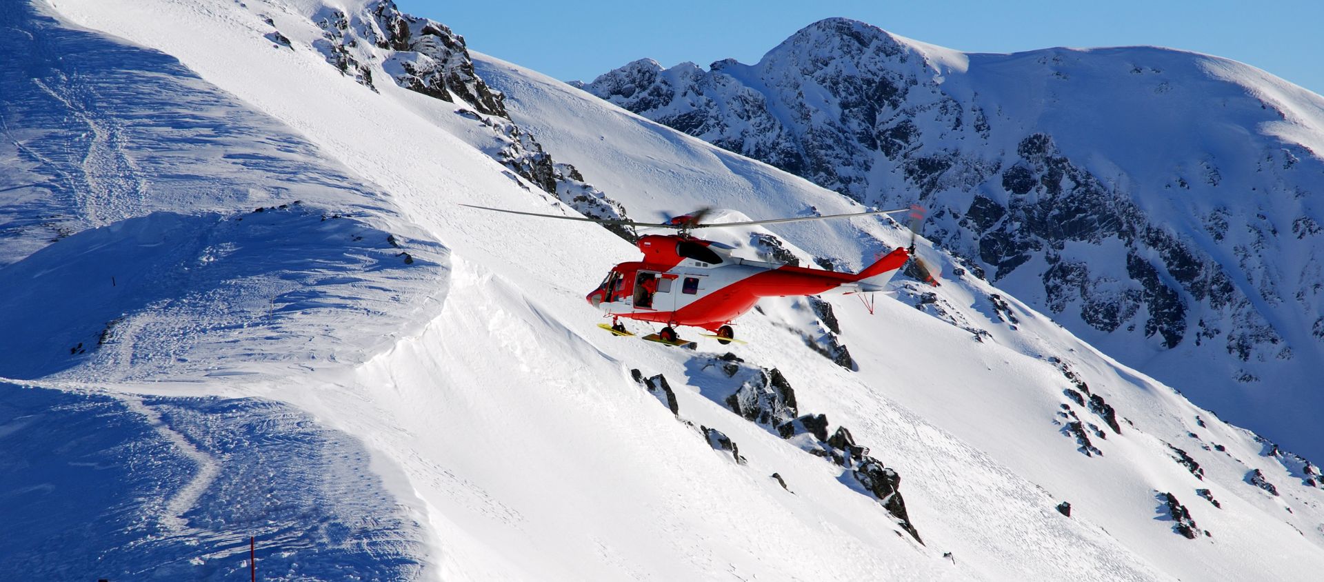 sauvetage neige helicopter secours