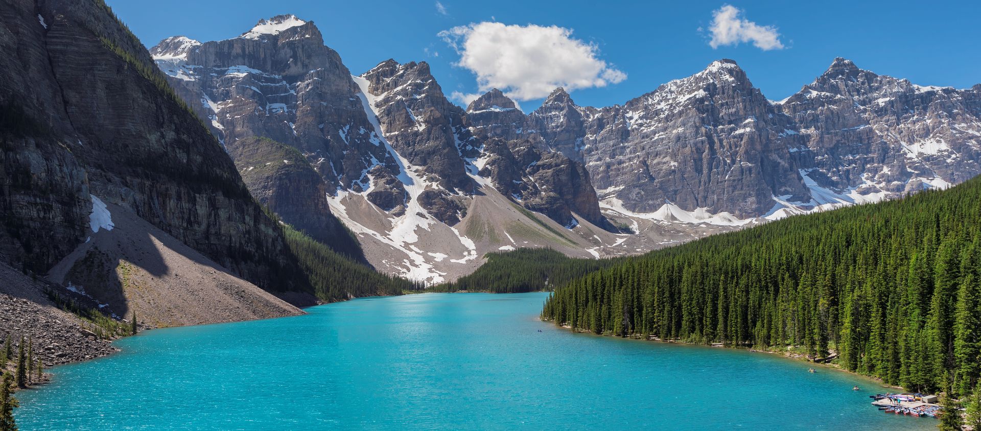 Le lac Moraine dans le parc national de Banff