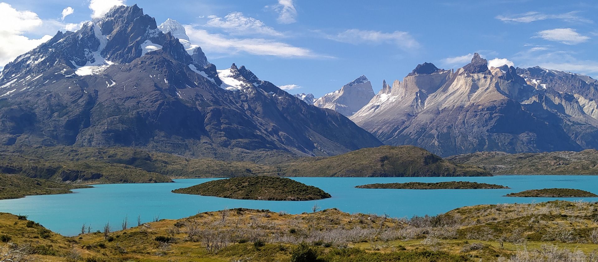 lac Pehoé dans le parc national Torres del Paine au Chili