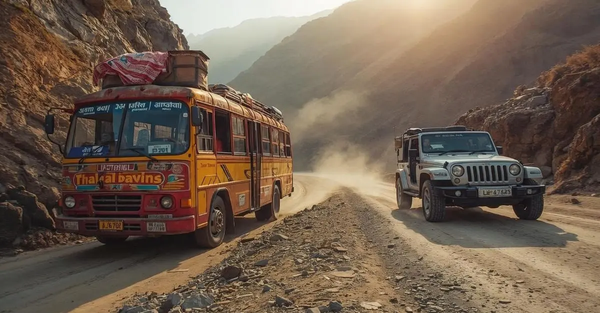 Comment se déplacer au Népal : Bus locaux vs Jeep privées