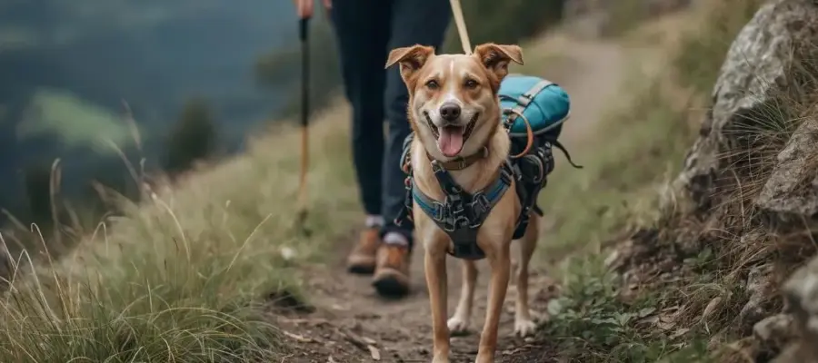 Randonner avec son chien : le matériel de canirando