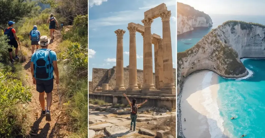 adolescents en randonnée dans les montagnes l'été pour des vacances outdoor