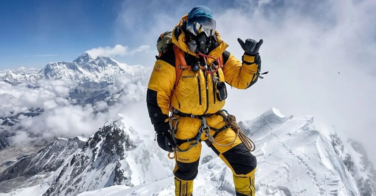 Alpiniste au sommet de l'Everest. Nutrition en haute altitude : Que mangent les alpinistes à 8000m