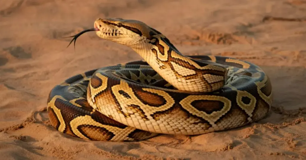 Un serpent sur le sable. Comment éloigner un serpent en randonnée : nos conseils