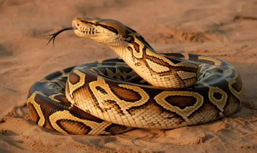 Un serpent sur le sable. Comment éloigner un serpent en randonnée : nos conseils