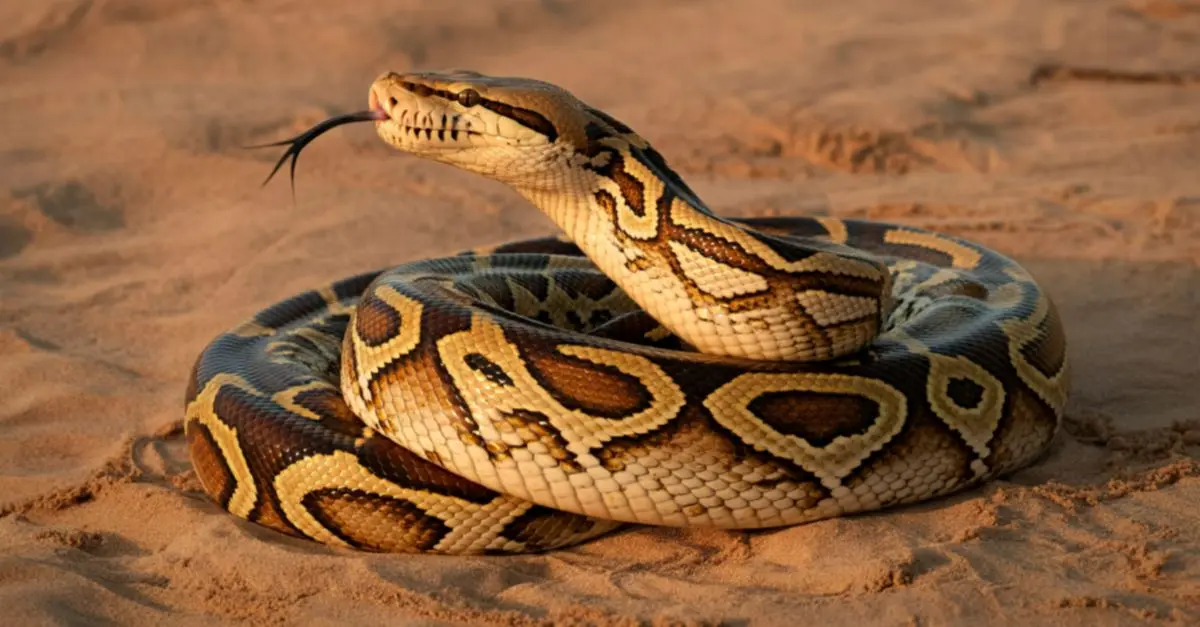 Un serpent sur le sable. Comment éloigner un serpent en randonnée : nos conseils