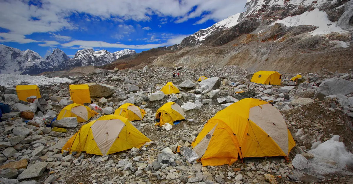 Base camp de l'Everest — plateau de Gorak Shep